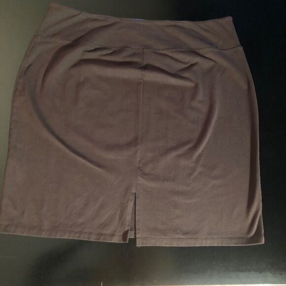 Women With Control by Renee Greenstein Size 2XP Chocolate Brown Pencil Skirt - Picture 2 of 4